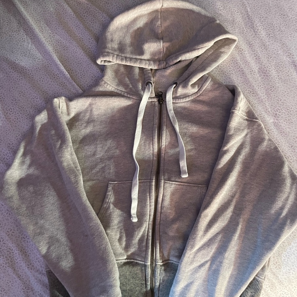 Grey zip up